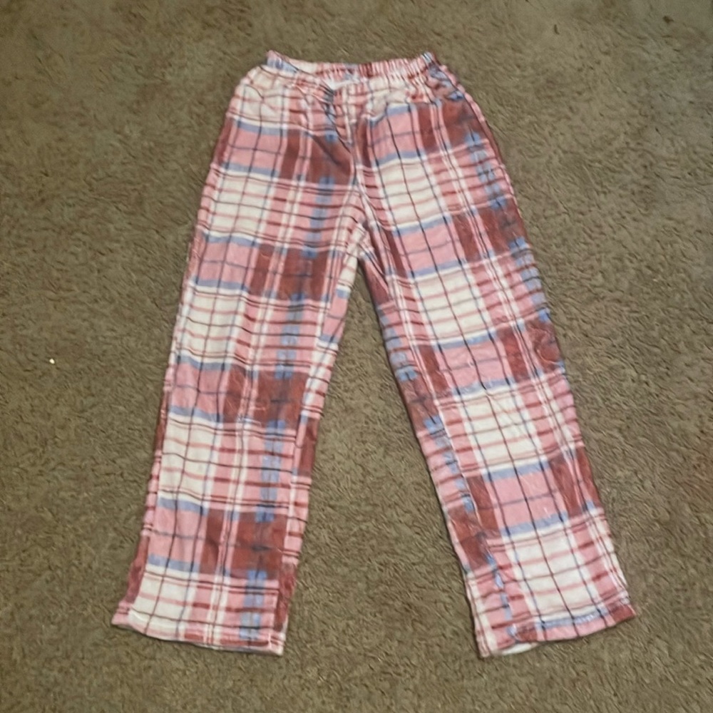 Pink plaid sweatpants